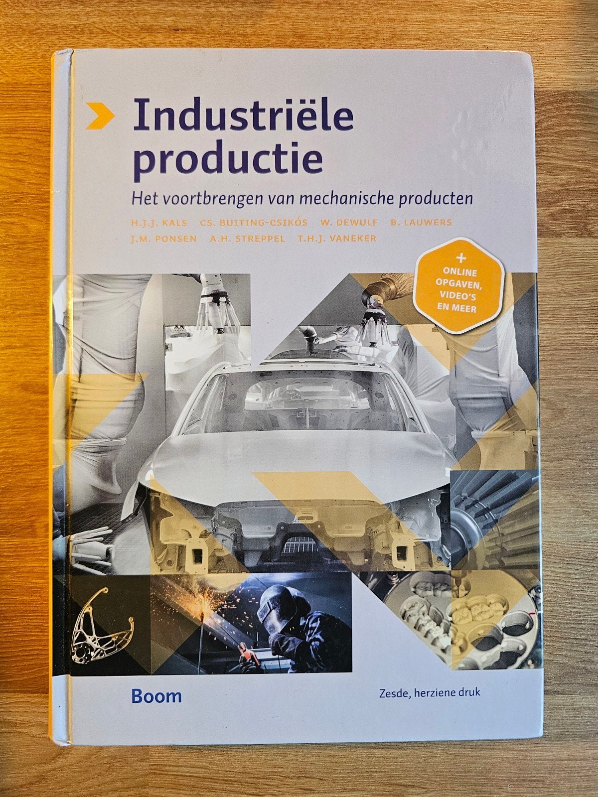 Boek Industriële Productie 6e druk, Boeken, Techniek, Ophalen of Verzenden, Zo goed als nieuw, Werktuigbouwkunde, H.J.J. Kals, C.S. Buiting-Csikos, W. Dewulf, B. Lauwers