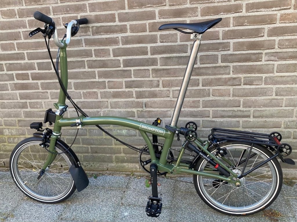 Unieke lichtgewicht BROMPTON 9-speed + titanium zadelpen, Ophalen, Brompton, 16 tot 18 inch, Versnellingen