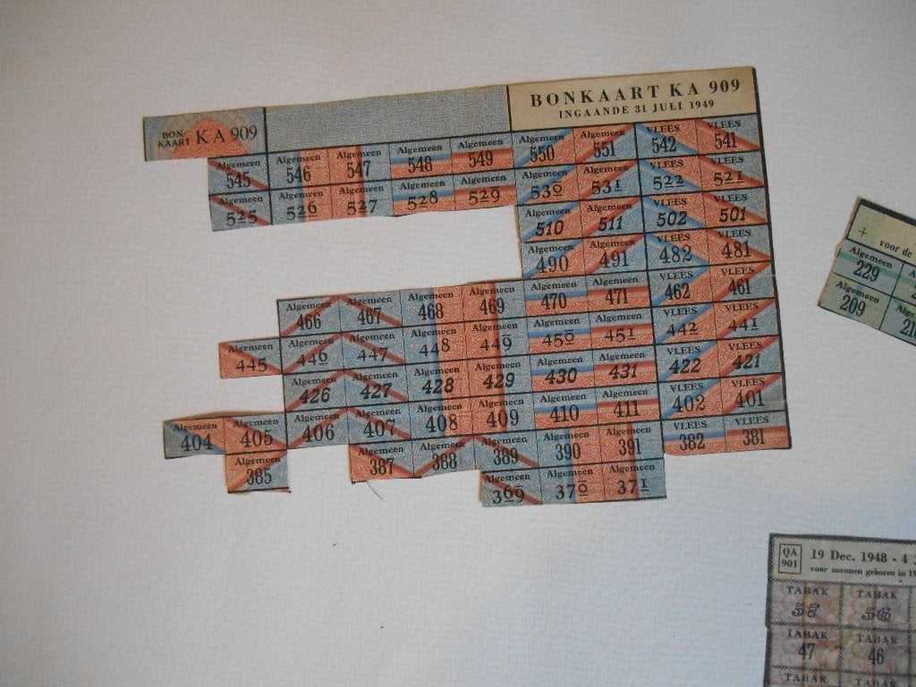 BONKAART KA 909, 905 textielkaart , QA 9011949, Verzamelen, Ophalen of Verzenden, Overige soorten, Nederland