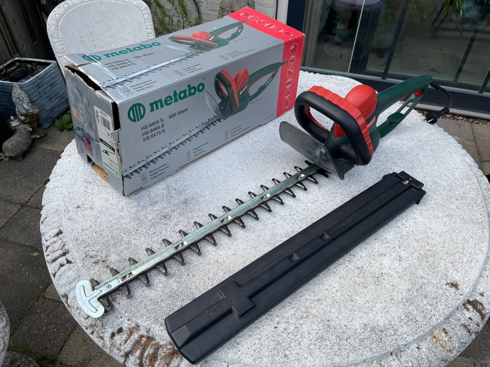 Heggenschaar Metabo HS 8455 S  600W, Ophalen, Zo goed als nieuw, Elektrisch