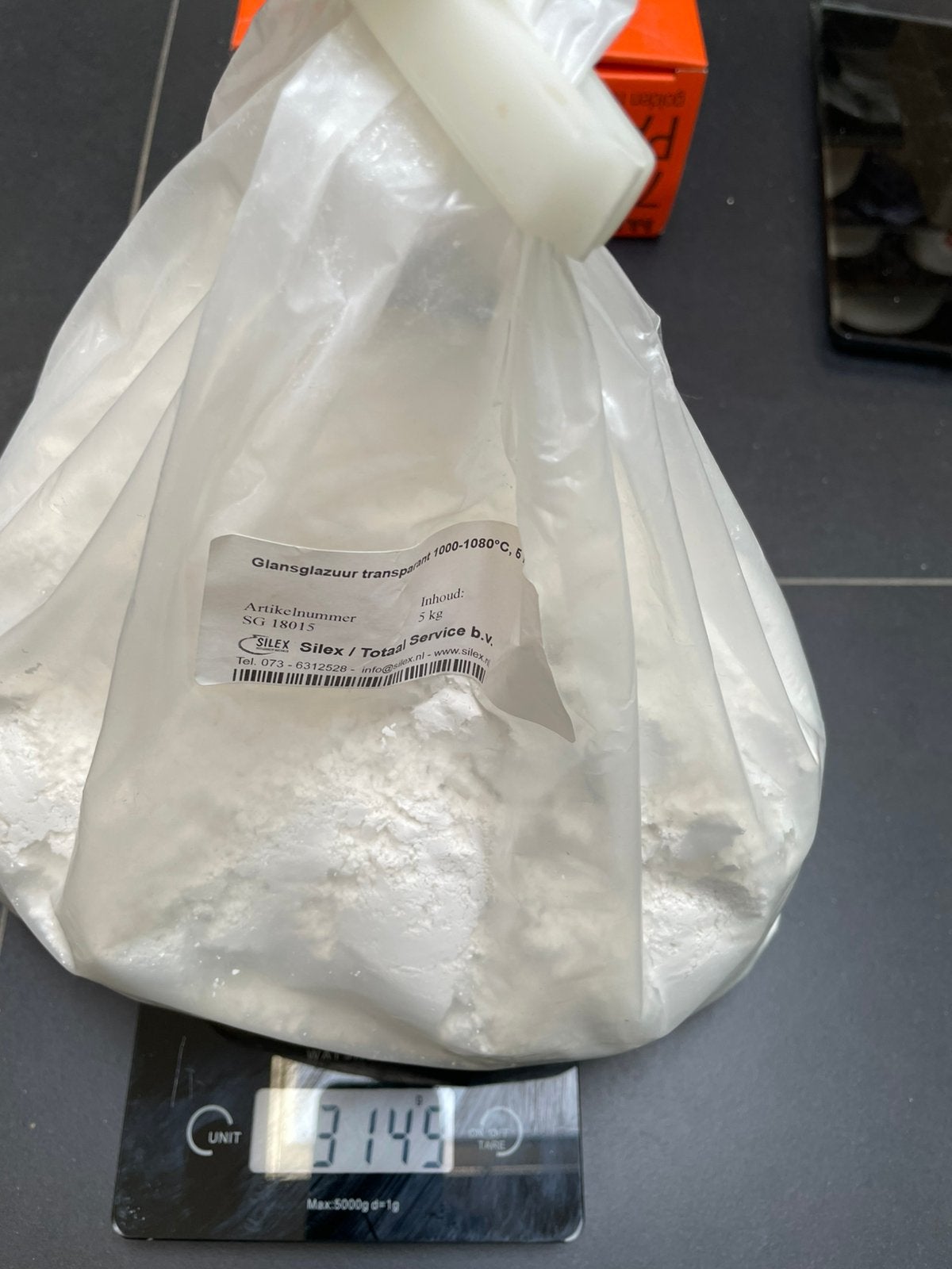 Glansglazuur poeder transparant Silex nog 3 kg!, Ophalen of Verzenden, Zo goed als nieuw