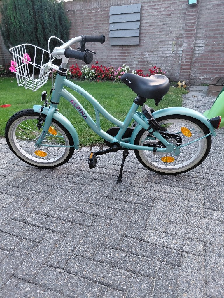 Meisjesfiets 16 inch, Ophalen, Terugtraprem, Alpina, 16 tot 20 inch