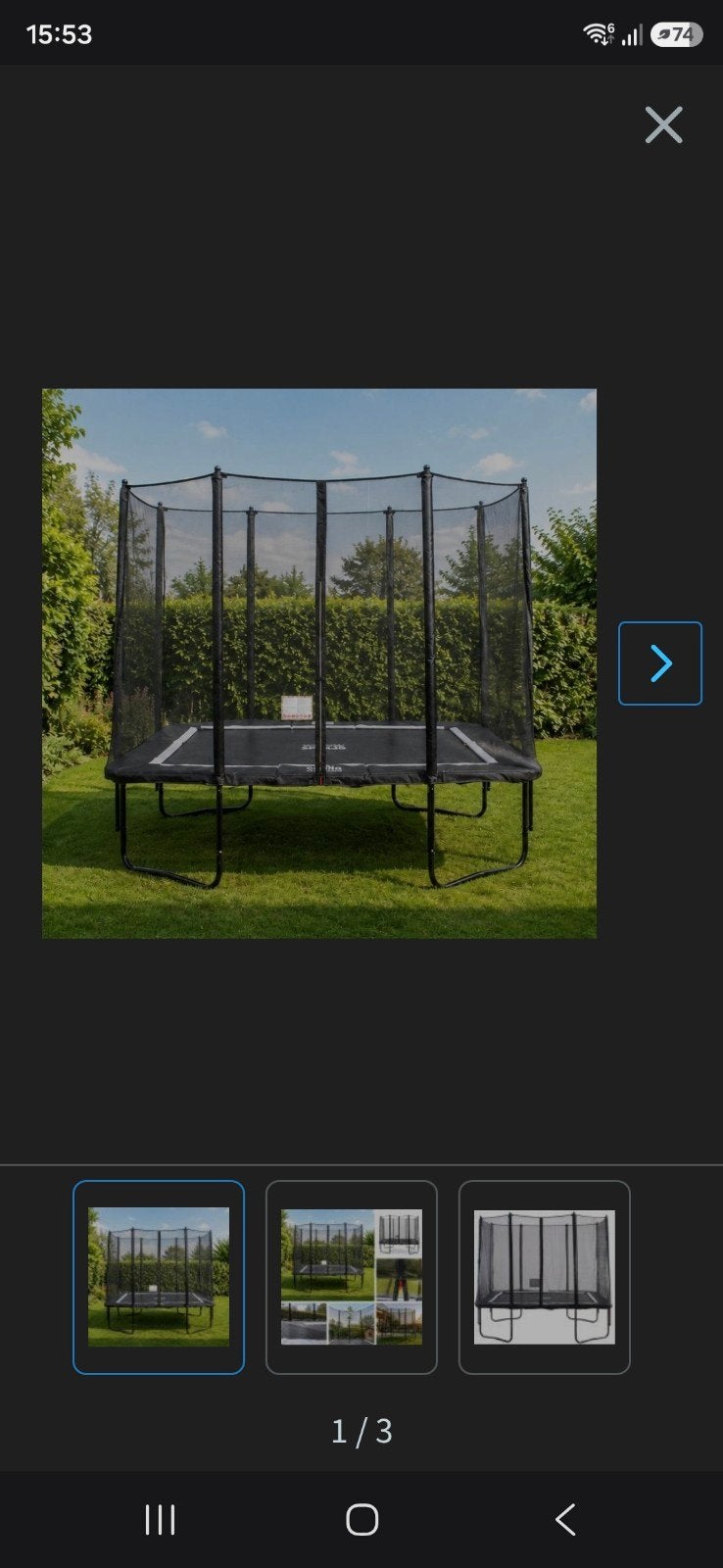 Trampoline SPRING 300x245 cm ZGAN, Kinderen en Baby's, Ophalen, Zo goed als nieuw