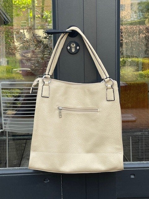 schoudertas beige van mango, Ophalen of Verzenden, Nieuw, Beige, Overige merken
