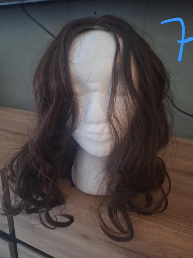 Nieuwe pruik, bruin, lang golvend haar, Ophalen of Verzenden, Nieuw, Pruik of Haarverlenging