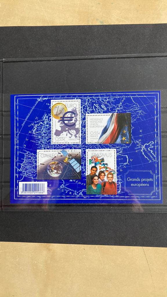 Frankrijk blok 123 Europa euromunt/319 A, Ophalen of Verzenden