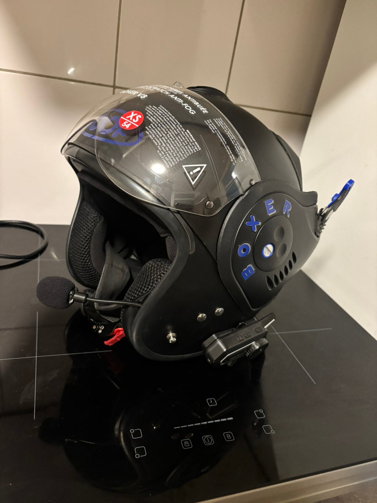 Hele nette boxerhelm maat XS, Motoren, XS, Systeemhelm, Tweedehands, Ophalen