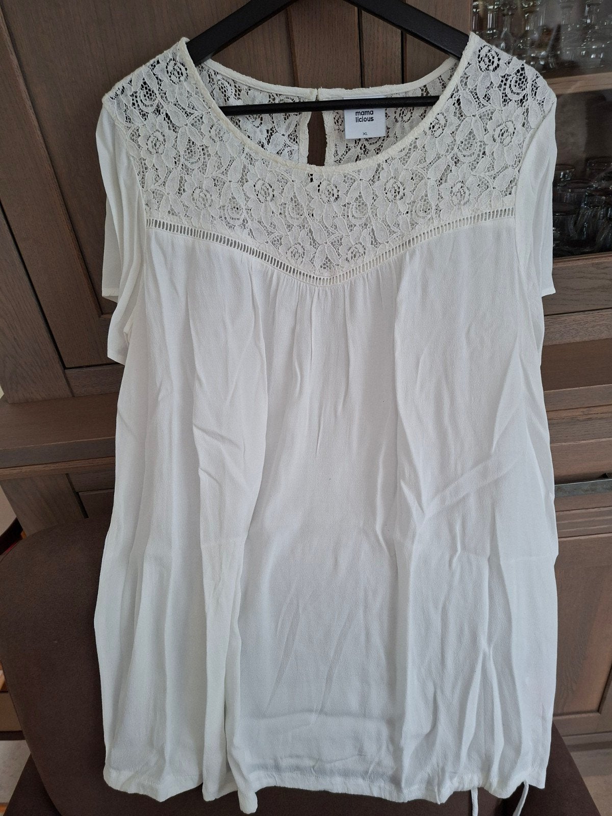 Positiekleding top/ blouson XL als nieuw MamaLicious., MamaLicious, Verzenden, Wit, Maat 46/48 (XL) of groter