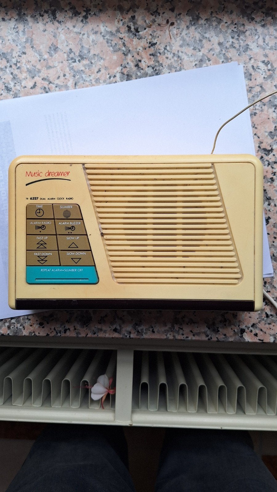 Vintage Arisona Music Dreamer Wekkerradio - Nostalgie, Ophalen of Verzenden, Gebruikt, Radio