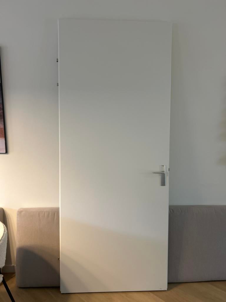 Witte Svedex Binnendeur met Klink - Zo goed als nieuw, Ophalen, 80 tot 100 cm, 215 cm of meer, Binnendeur
