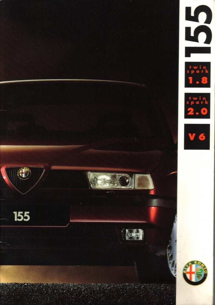 Brochure Alfa Romeo 155 1992, Ophalen of Verzenden, Gelezen, Alfa Romeo