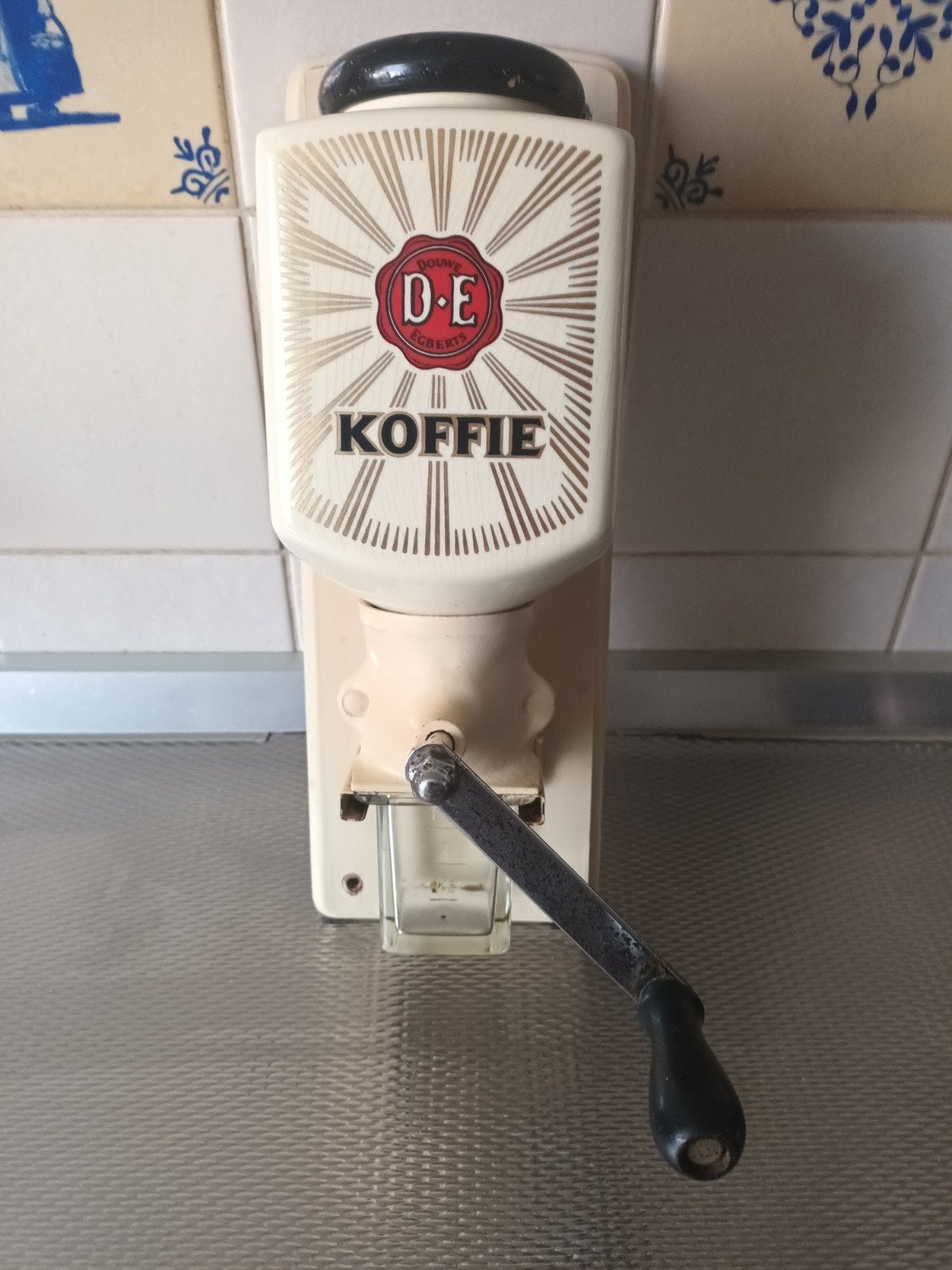 Vintage Douwe Egberts Wandkoffiemolen - Origineel & Werkend, Ophalen of Verzenden