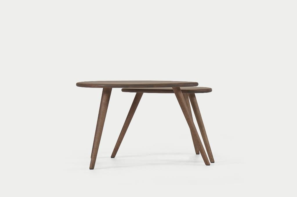 Stijlvolle Orin Tafelset van Massief Walnoot, 100 tot 150 cm, Nieuw, Overige vormen, Minder dan 50 cm