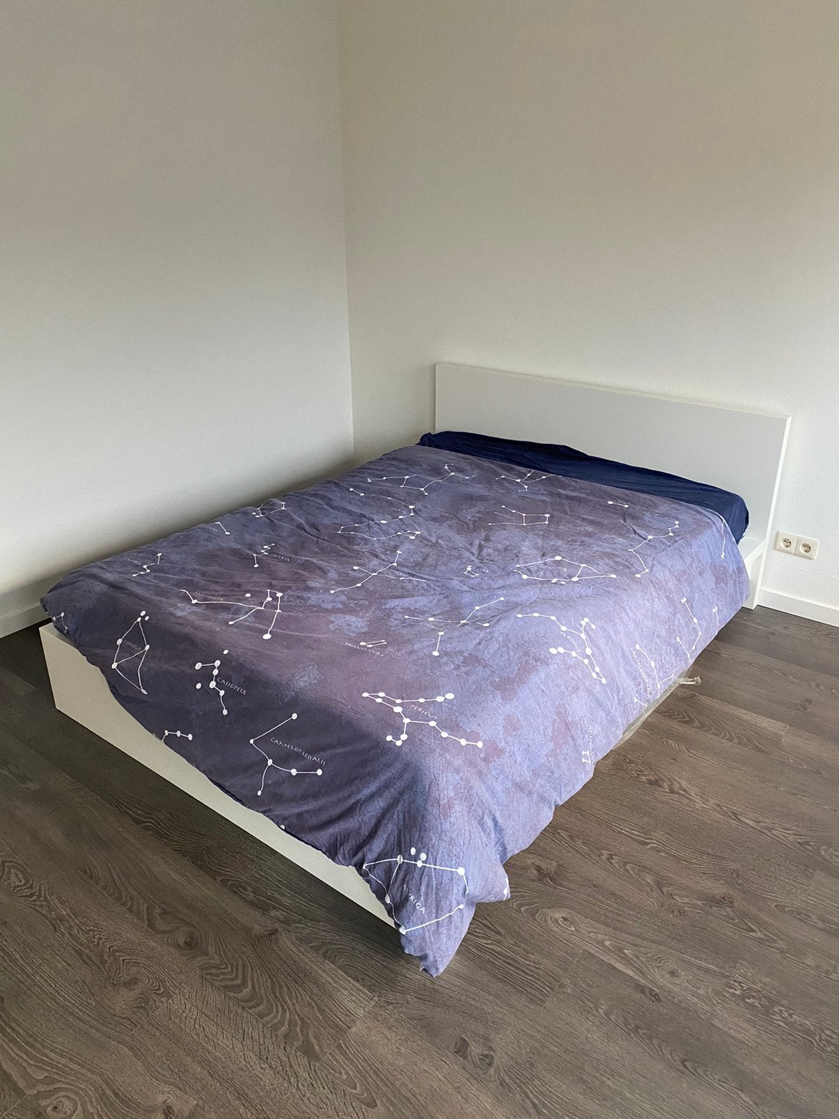 Ikea malm bed 140x200, Ophalen, Gebruikt, Wit, Tweepersoons