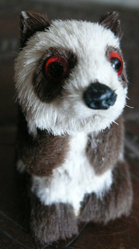 oude panda puntenslijper ,de pandabeer heeft echt haar, Ophalen of Verzenden, Gebruikt, Wild dier, Beeldje of Figuurtje