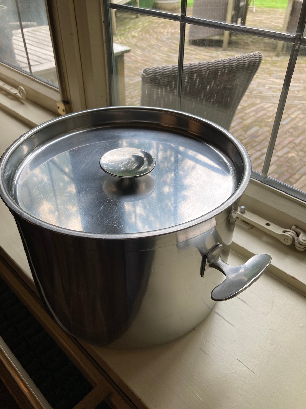 Gero zilmeta 6 liter pan  Dick Simonis gas, Ophalen of Verzenden, Rvs, Kookpan of Snelkookpan