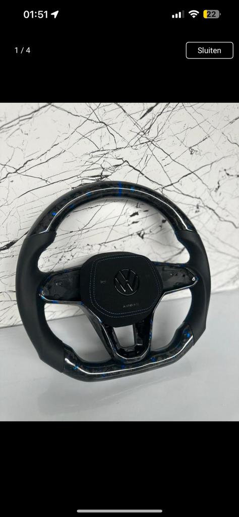 Golf 8r stuur carbon met knopen, Ophalen of Verzenden