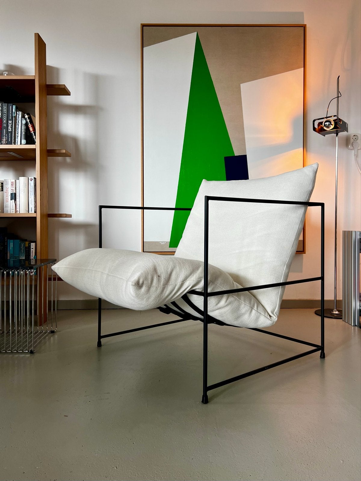 Westwing Collection Loungefauteuil "Wayne" – Off-white / Des, Ophalen, Zo goed als nieuw, Metaal, 75 tot 100 cm