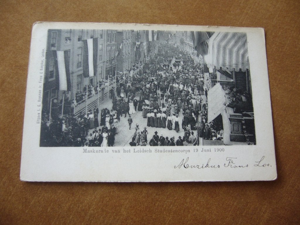 LEIDEN = MASKERADE VAN HET LEIDSCH STUDENTENCORPS BRIEFKAART, Ophalen of Verzenden, Voor 1920, Gelopen, Zuid-Holland