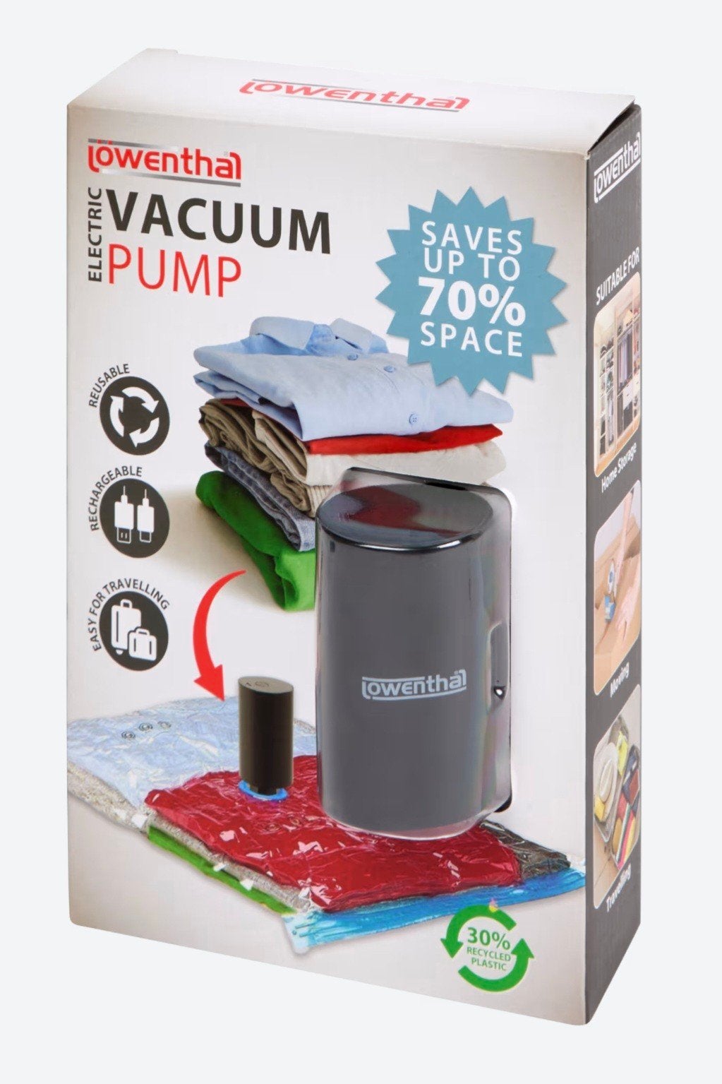 Lowenthal Elektrische Vacuümpomp + 2 Vacuümzakken - Nieuw, Ophalen of Verzenden