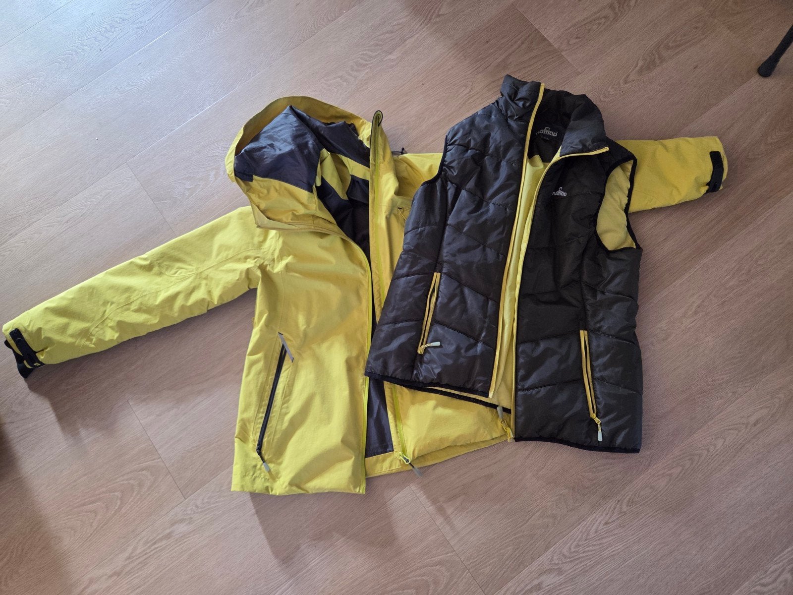 Nomad jas met uitneembare bodywarmer, maat 40, Geel, Maat 42/44 (L), Nomad, Ophalen of Verzenden