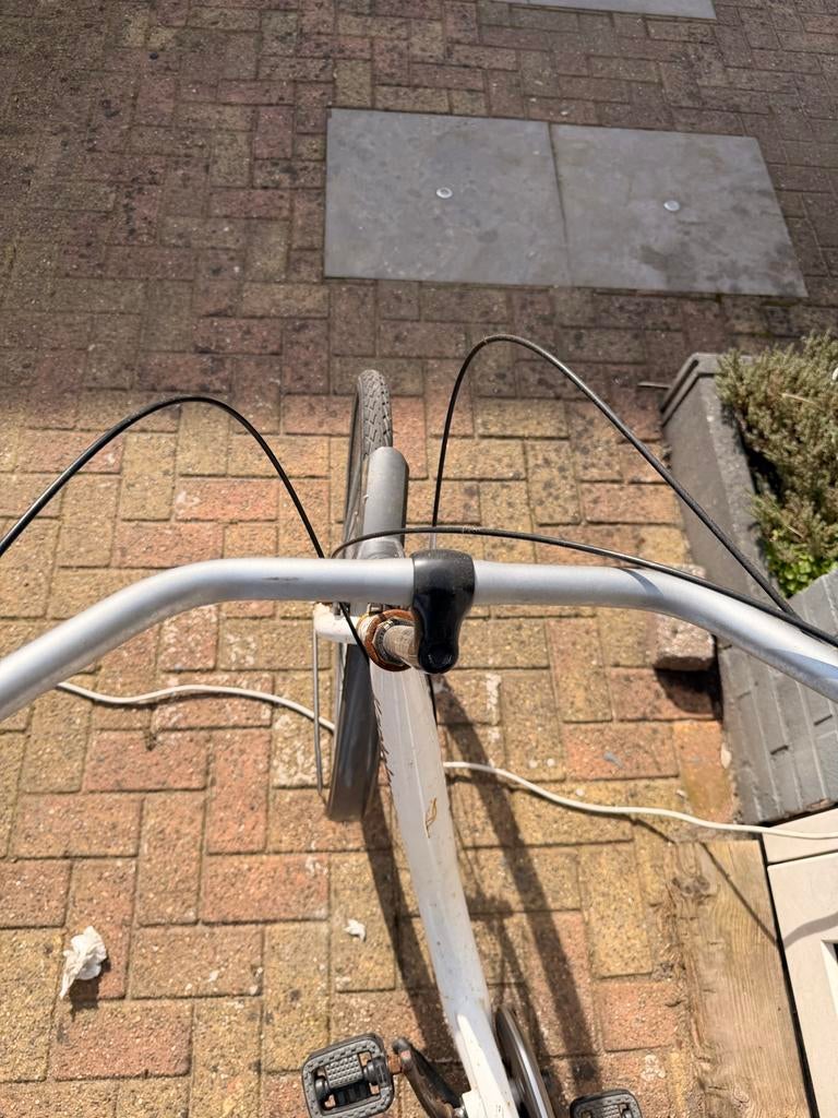 Kaptein Moby Damesfiets - Wit, Gebruikt, Fietsen en Brommers, Overige merken, Velgrem, Ophalen of Verzenden, 50 tot 53 cm