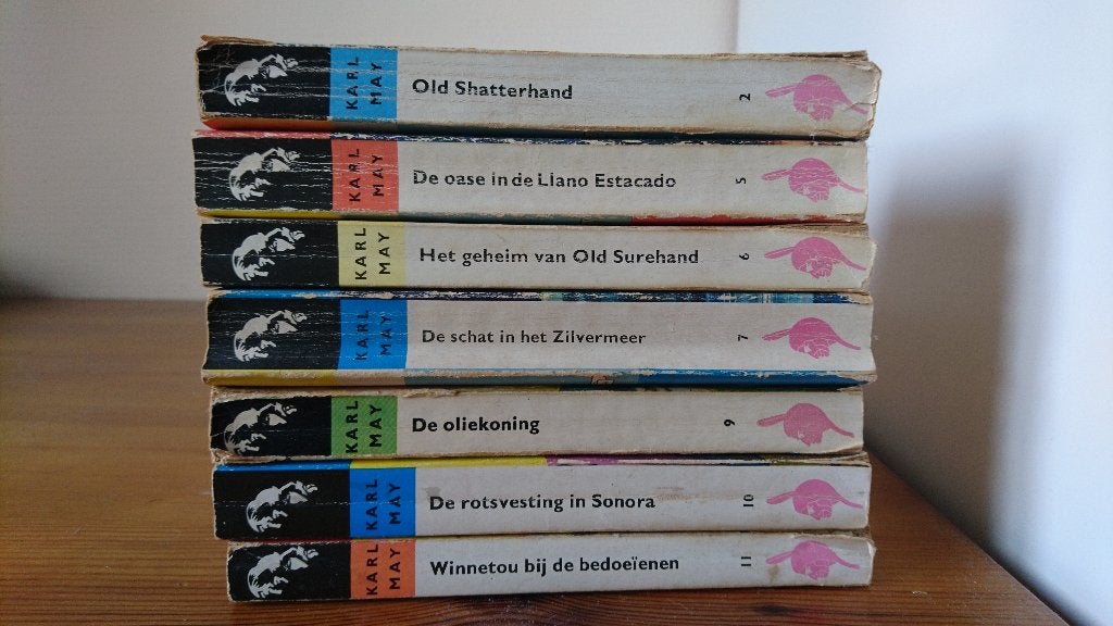 7 Karl May pocket boeken, Boeken, Avontuur en Actie, Ophalen, Gelezen, Karl May
