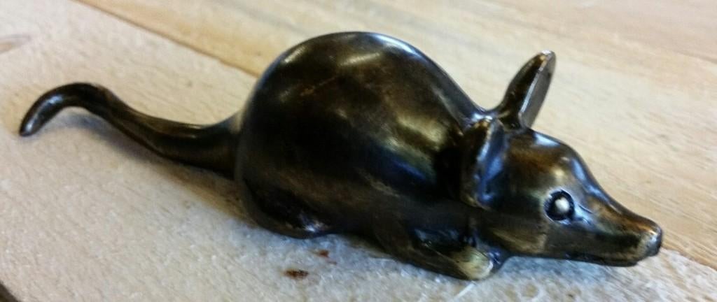 MUIS / bronzen beeld, Verzamelen, Dierenverzamelingen, Nieuw, Beeldje of Figuurtje, Ophalen of Verzenden