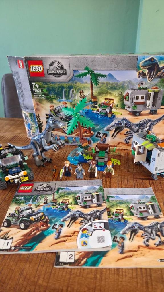 Lego Jurassic World 75935 Baryonyx face off, Gebruikt, Jurassic World, Lego, Ophalen of Verzenden