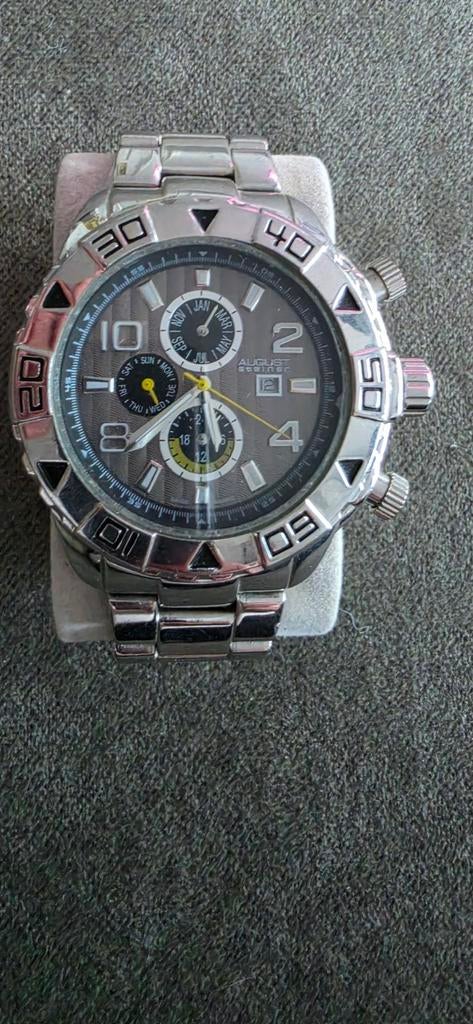 August Steiner Heren Horloge - Stijlvol en Robuust, Ophalen of Verzenden, Gebruikt, Overige merken
