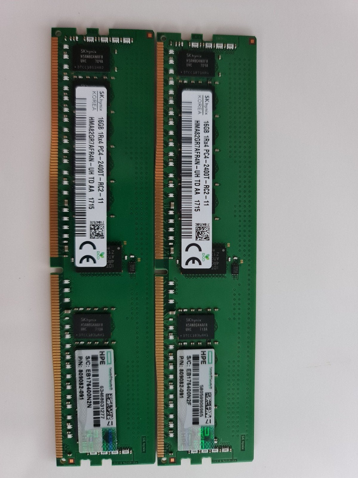 HPE 32GB (2X 16GB) 1Rx4 PC4-2400T- 32GB (2x16GB), Computers en Software, RAM geheugen, Ophalen, 32 GB, DDR4, Zo goed als nieuw