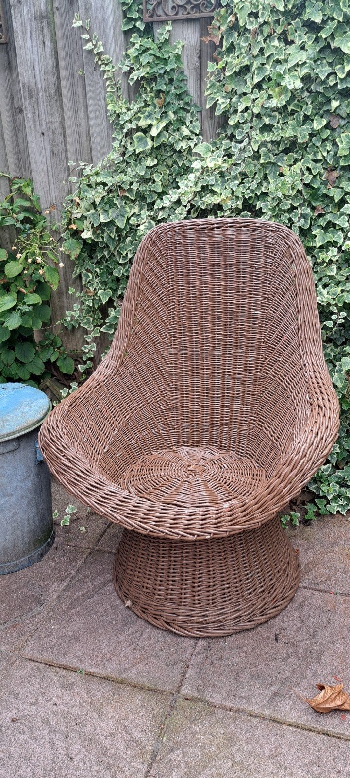 retro rieten stoel binnen of buiten, Ophalen, Rotan