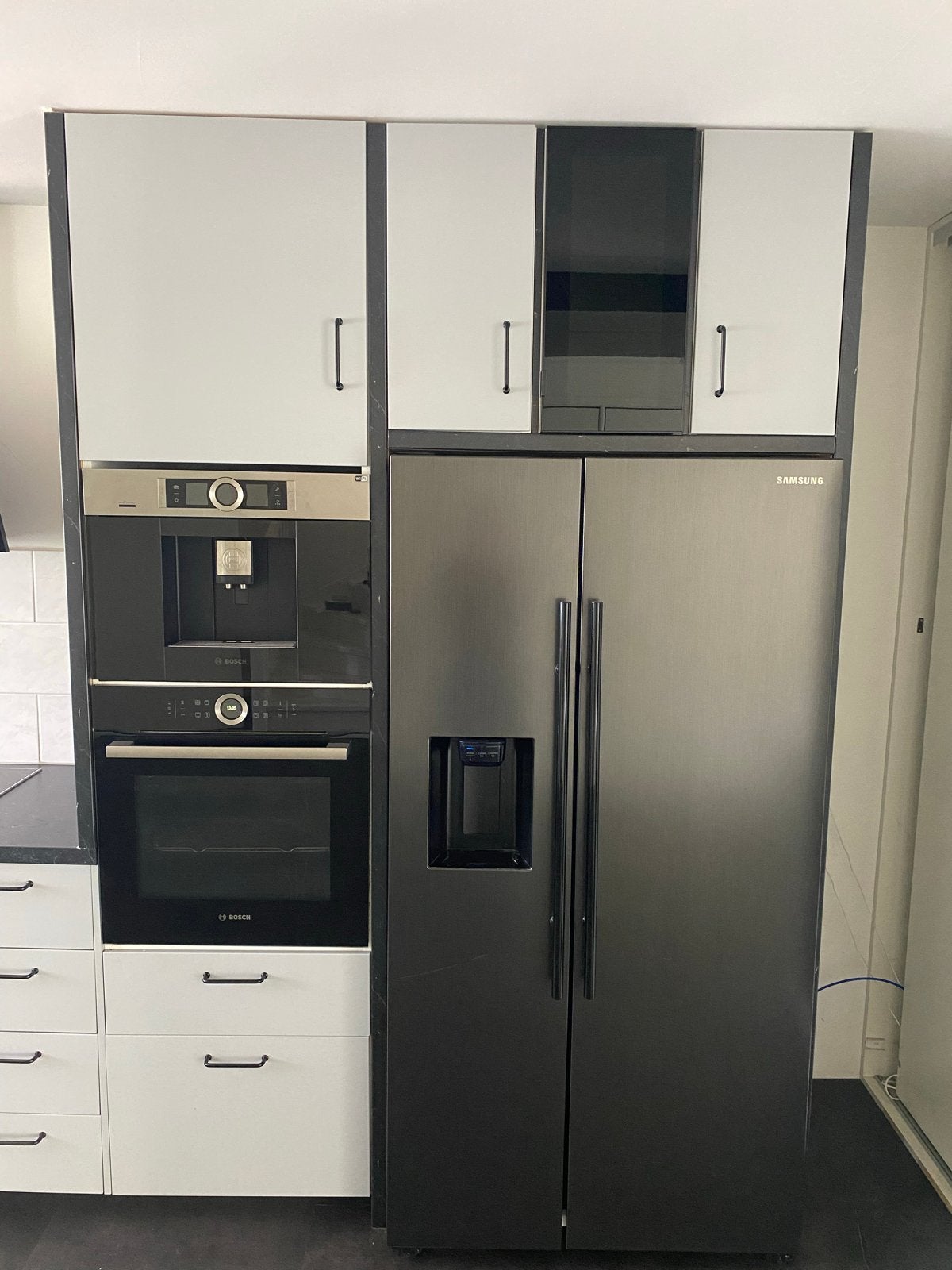 IKEA Keuken met Bosch, Samsung, Miele en Quooker, Ophalen, U-keuken, Wit, Zo goed als nieuw