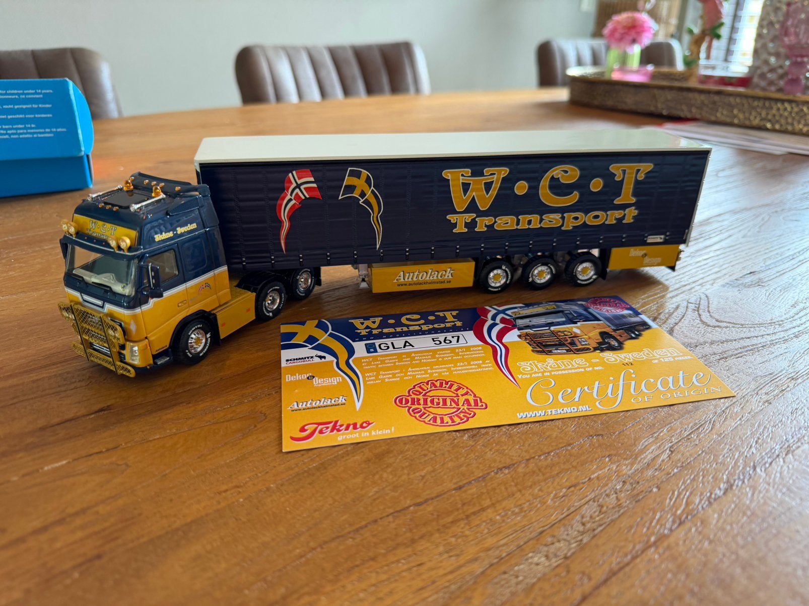 Tekno Volvo W.T.C transport Zweden, Ophalen of Verzenden, Gebruikt, Bus of Vrachtwagen, Tekno