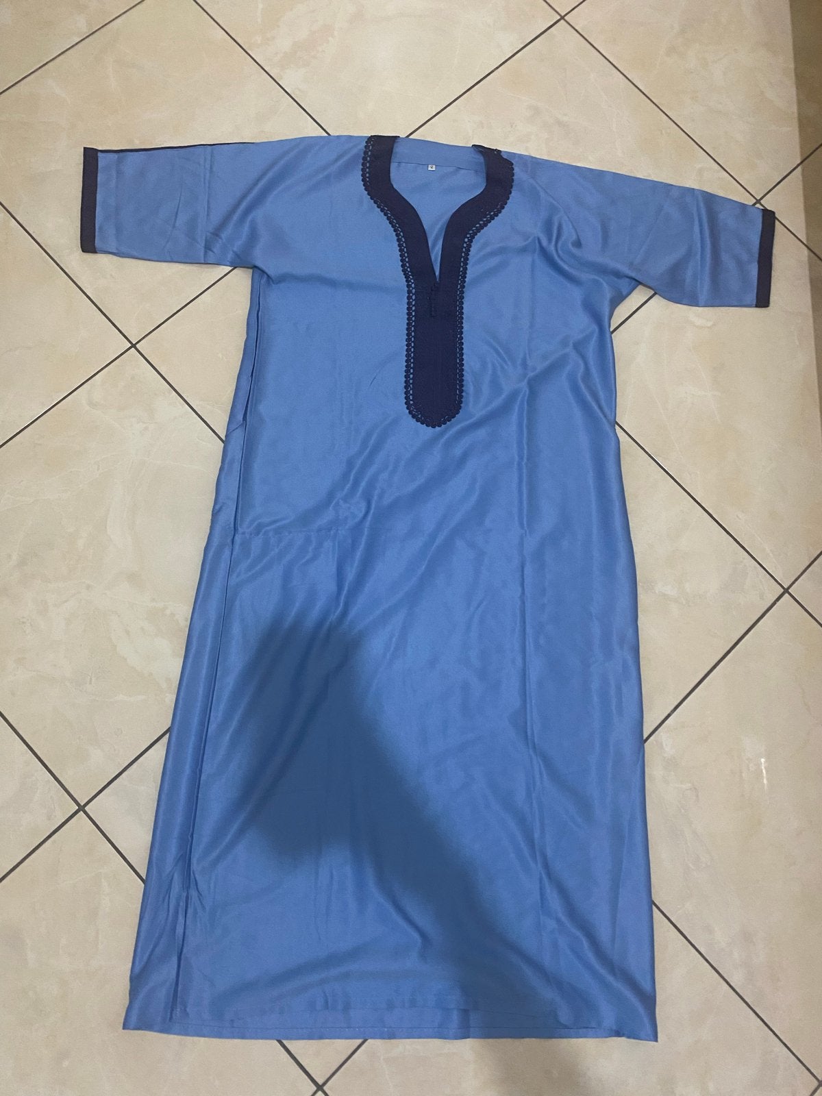 Mooie blauwe djellaba voor heren Maat M, Kleding | Heren, Overige Herenkleding, Nieuw, Ophalen of Verzenden