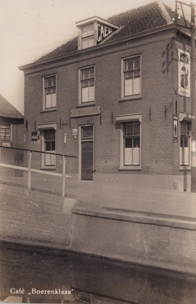 736Z Brandwijk, Gijbelandsedijk 43, Café "Boerenklaas", Newo, Verzamelen, Ophalen of Verzenden, 1920 tot 1940, Ongelopen, Zuid-Holland
