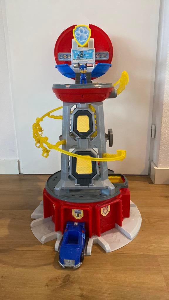 PAW Patrol Mighty Head Quarter speelset Chase en 1 auto, Ophalen, Gebruikt
