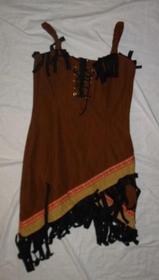 Leuk bruin/zwart/rood INDIAAN/NATIVE AMERICAN jurk, Kleding | Dames, Ophalen, Carnaval, Kleding, Maat 36 (S)