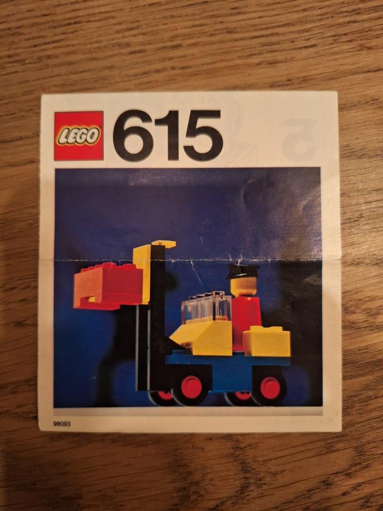Lego 615 Forklift uit 1975 - Complete Set, Kinderen en Baby's, Speelgoed | Duplo en Lego, Gebruikt, Lego, Complete set, Ophalen of Verzenden