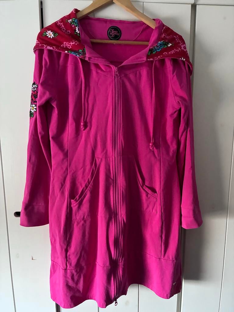 Tante Betsy Jurkje Maat L - Gedragen, Goede Staat, Maat 42/44 (L), Ophalen of Verzenden, Knielengte, Roze