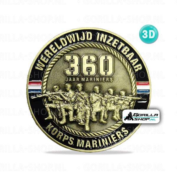 360 jaar Korps Mariniers, Verzamelen, Militaria | Algemeen, Ophalen, Marine, Nederland, Embleem of Badge