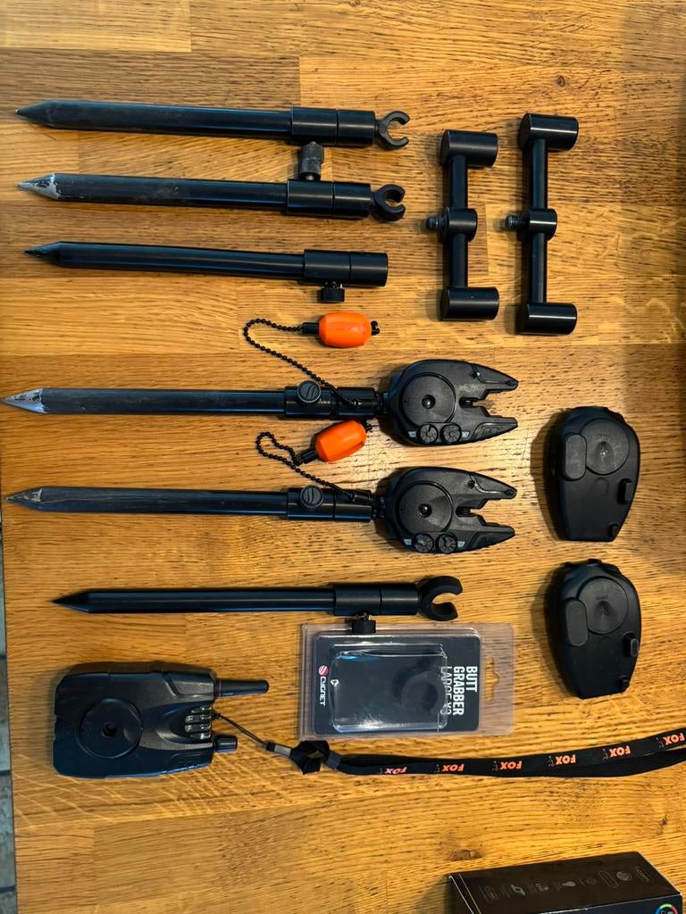 Mooie set! Cygnet, Fox MX 2+1 en Fox black label bobbins, Watersport en Boten, Hengelsport | Karpervissen, Ophalen, Zo goed als nieuw