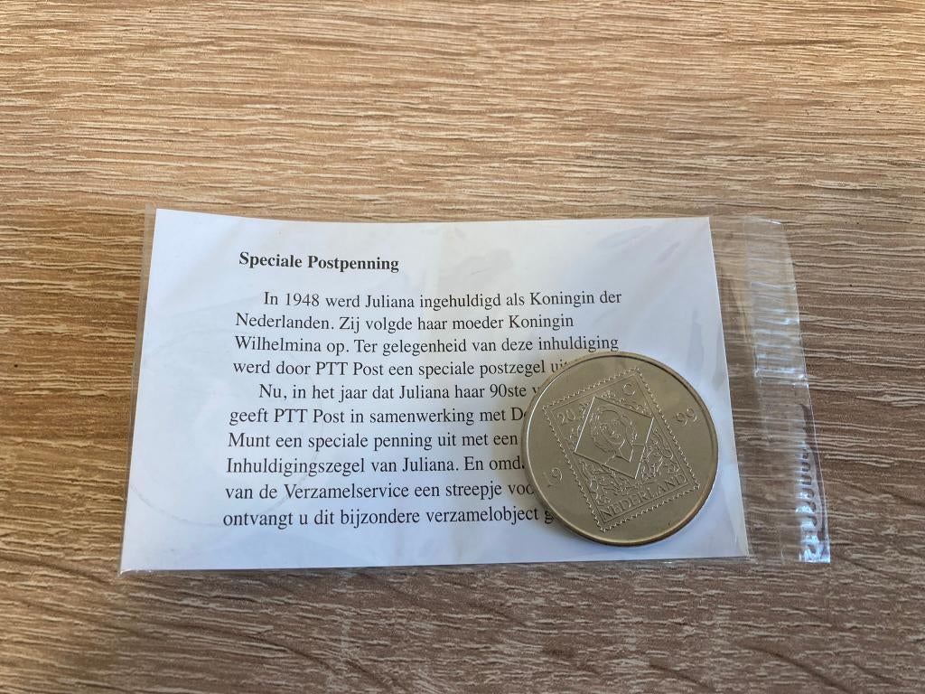 postpenning 1999 Juliana 90 nieuw in zakje, Ophalen of Verzenden, Overige materialen, Nederland