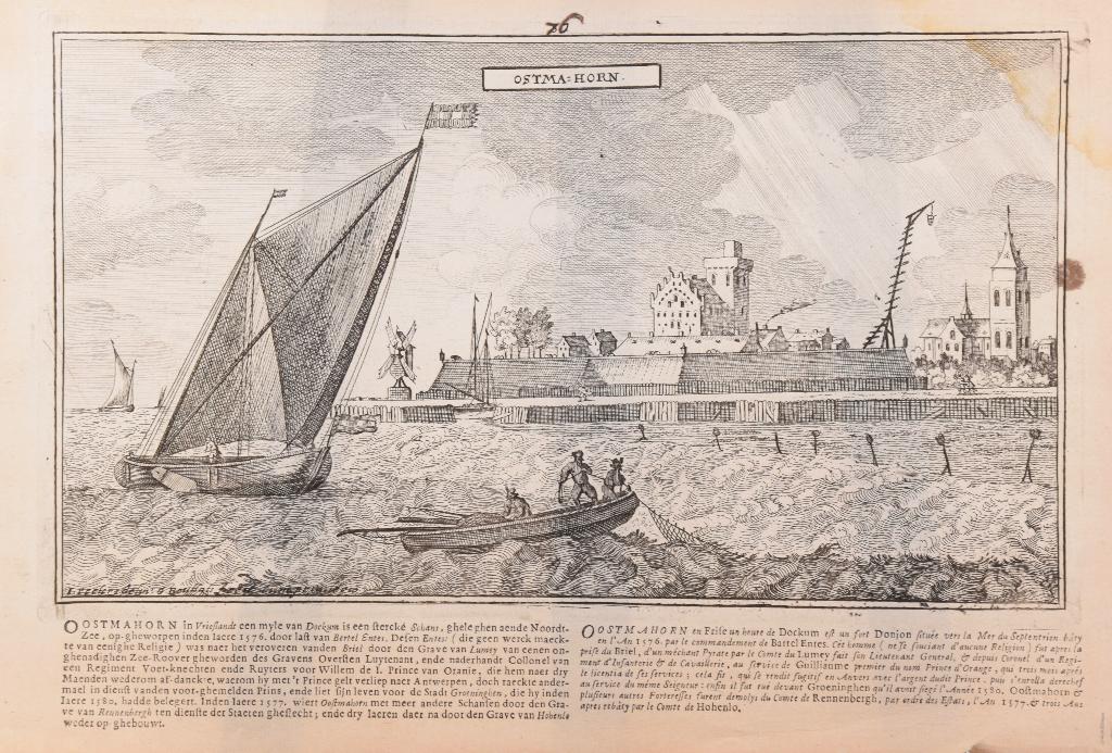 gravure - Ostmahorn - Bouttats - 1661-1680, Antiek en Kunst, Kunst | Etsen en Gravures, Ophalen of Verzenden