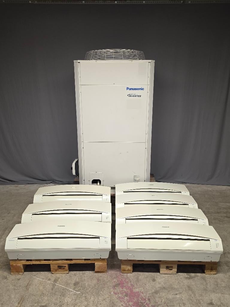 Refurbished 7x wand airco Panasonic VRF 25,0 kW, Koelen en Ontvochtigen, Timer, Refurbished, 3 snelheden of meer