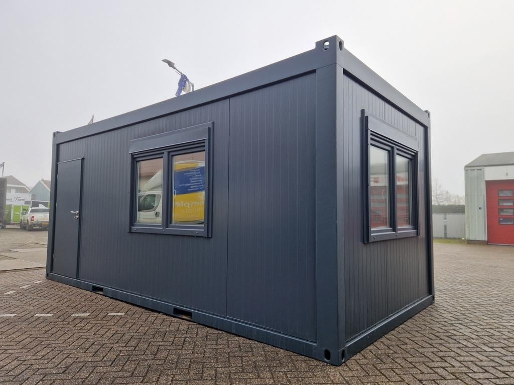 Nieuwe 6x3m kantoorunit / uitvoerderskeet met keuken en wc, Ophalen