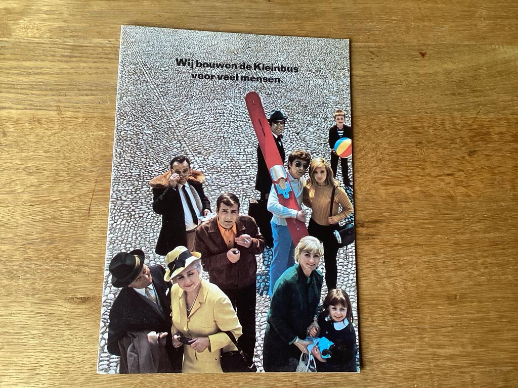 Volkswagen Kleinbus Brochure - T2 1969 met prijslijst 1971, Ophalen of Verzenden, Gelezen, Volkswagen