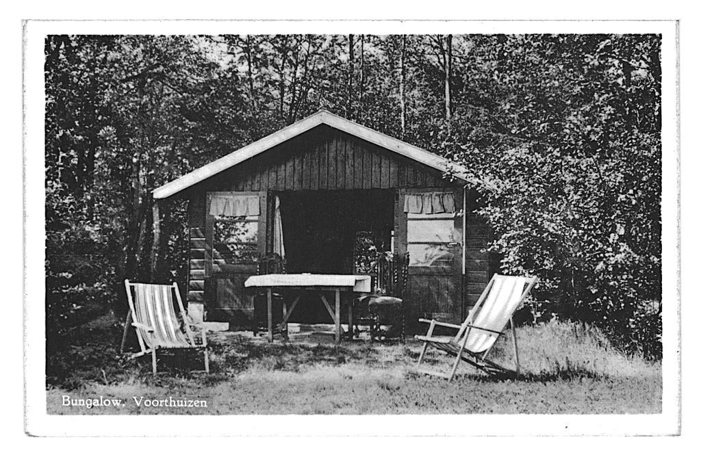 991166 Voorthuizen 1958 Gld Bungalow Vakantiehuisje Gelopen, Ophalen of Verzenden, 1940 tot 1960, Gelopen, Gelderland