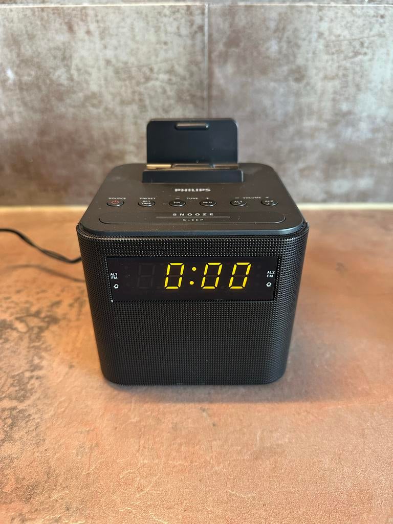 Philips Wekkerradio met Docking Station, Audio, Tv en Foto, Radio's, Ophalen of Verzenden, Zo goed als nieuw, Radio