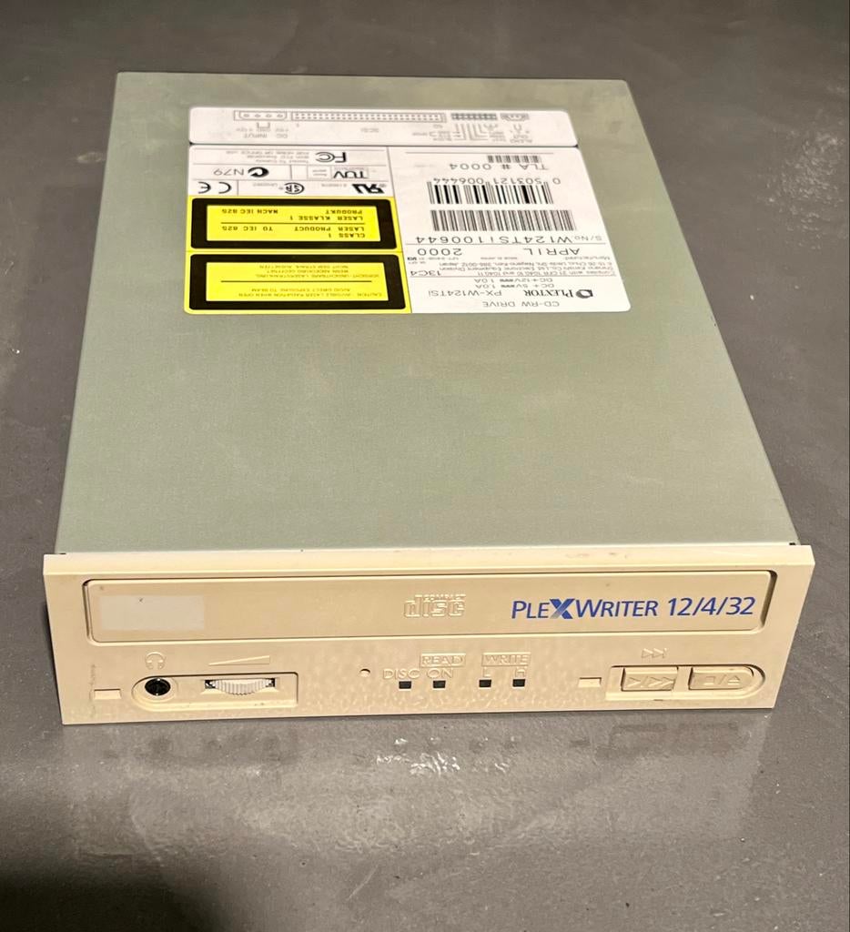 PlexWriter 12/4/32 PX-W124TSI CD-RW Brander 50-pins, Intern, Gebruikt, Cd, MacOS